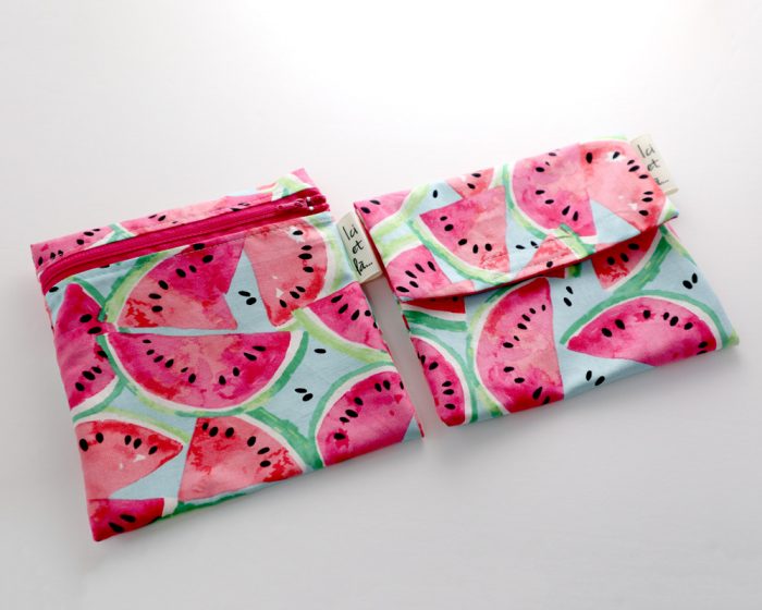 Ici et La Creations snack bags watermelon