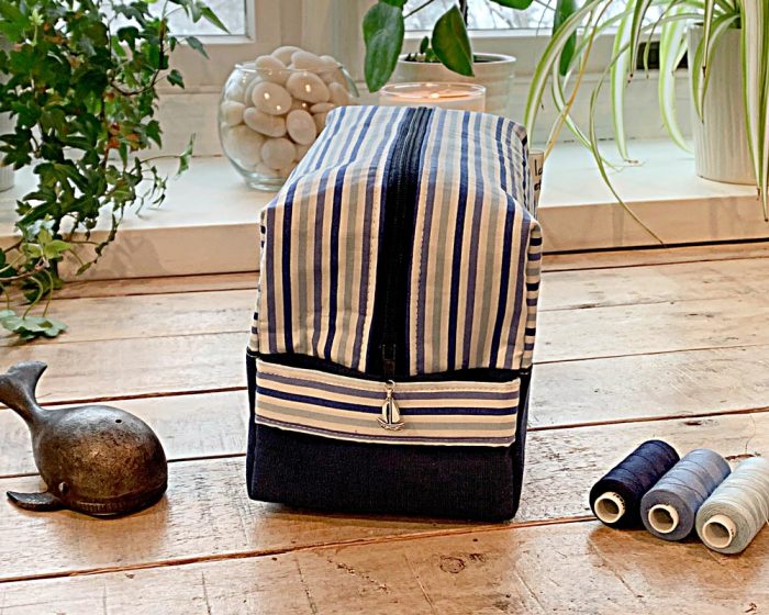 Ici et La Creations - Liberty Toiletry Bags - Liberty Striped Navy