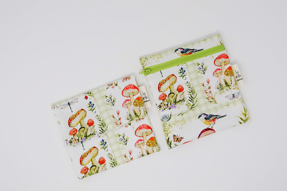 Gingham Mushrooms Snack Bag - Image 2